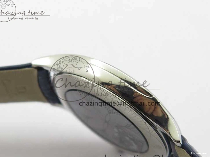 0422 Ladies’ De Ville Trésor Diamond Blue Dial Blue Fabric Watch OXF 1:1 Best Edition Swiss Quartz Upgraded 7892